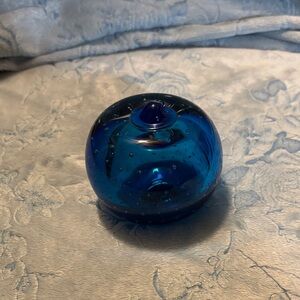Elegant Blue Glass Art